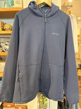 AFTCO ArmorLoft Navy Hooded Full-Zip Fleece Jacket